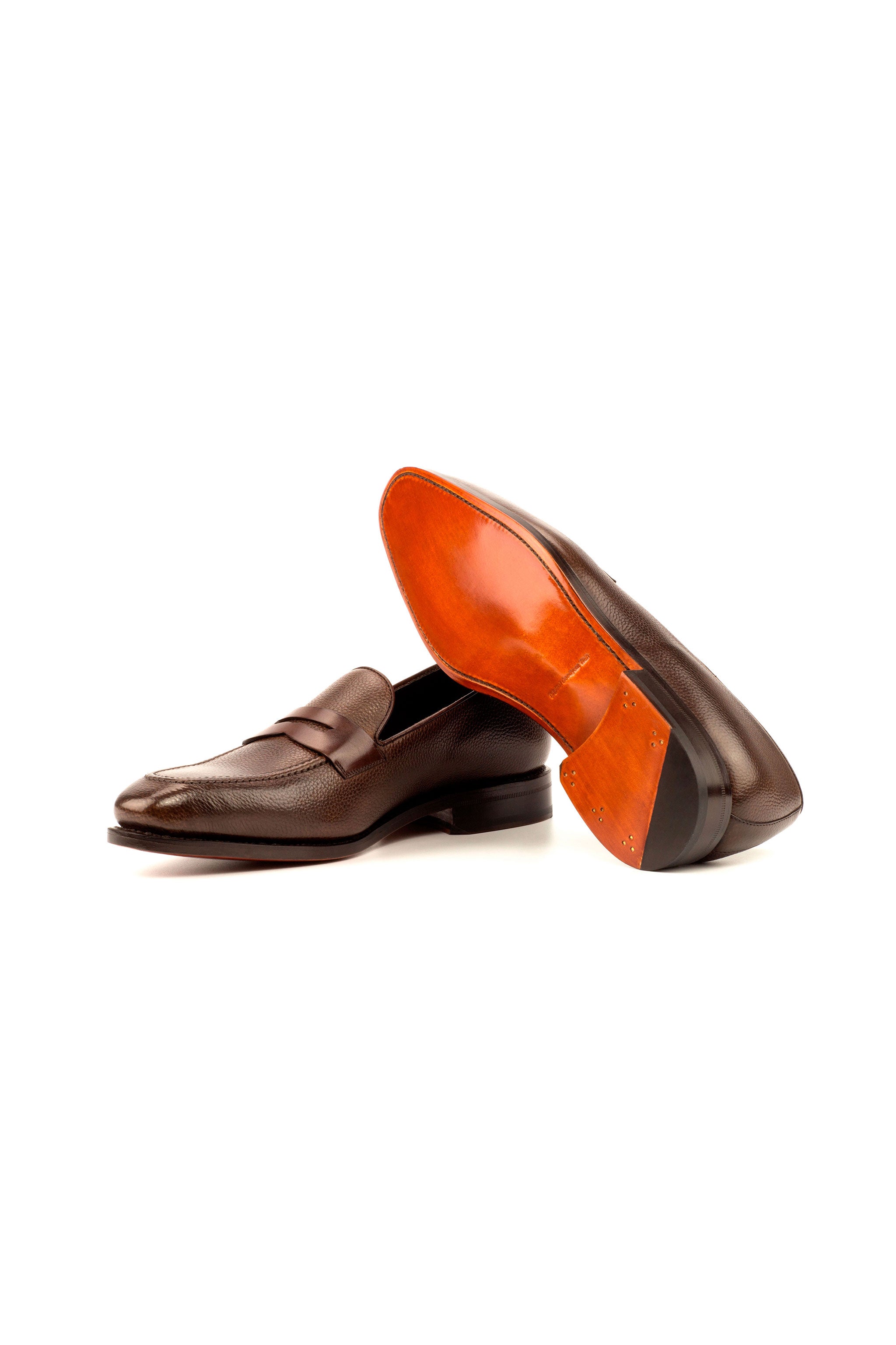 Dark Brown Box Calf + Dark Brown Painted Full Grain Penny Loafer