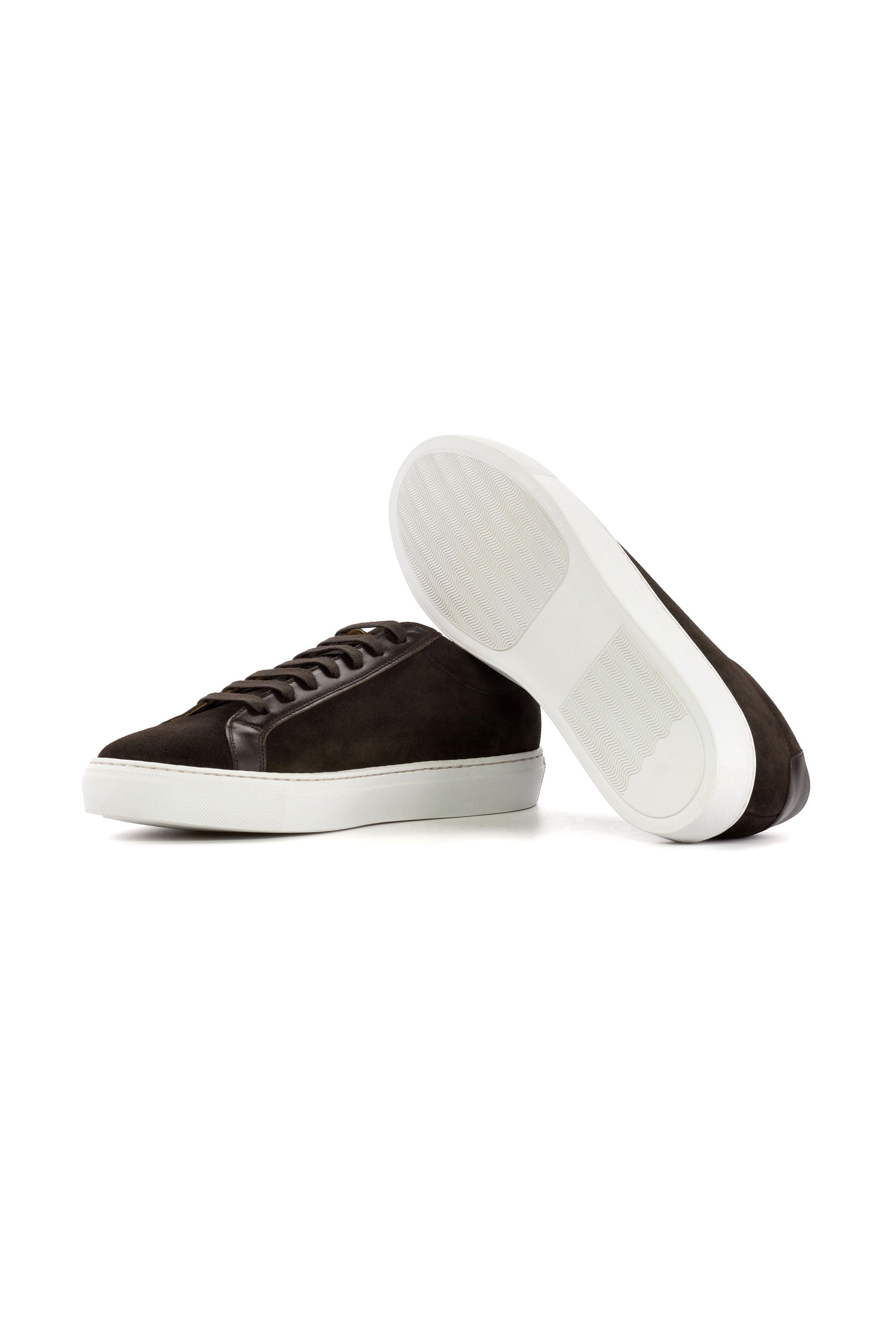 Dark Brown Lux Suede + Dark Brown Painted Calf Classic Low Sneaker