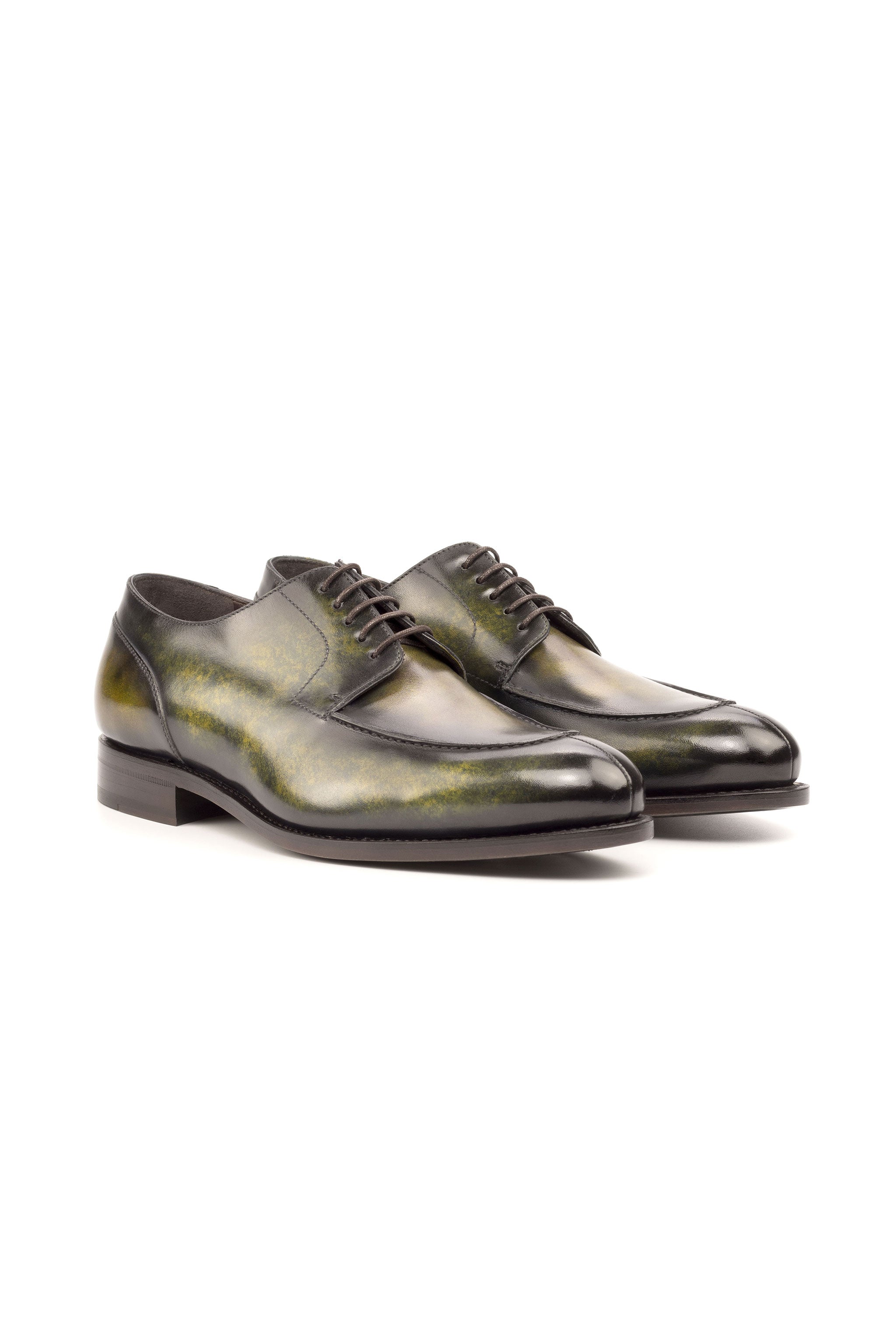 Khaki Patina + Green Patina Derby Split Toe