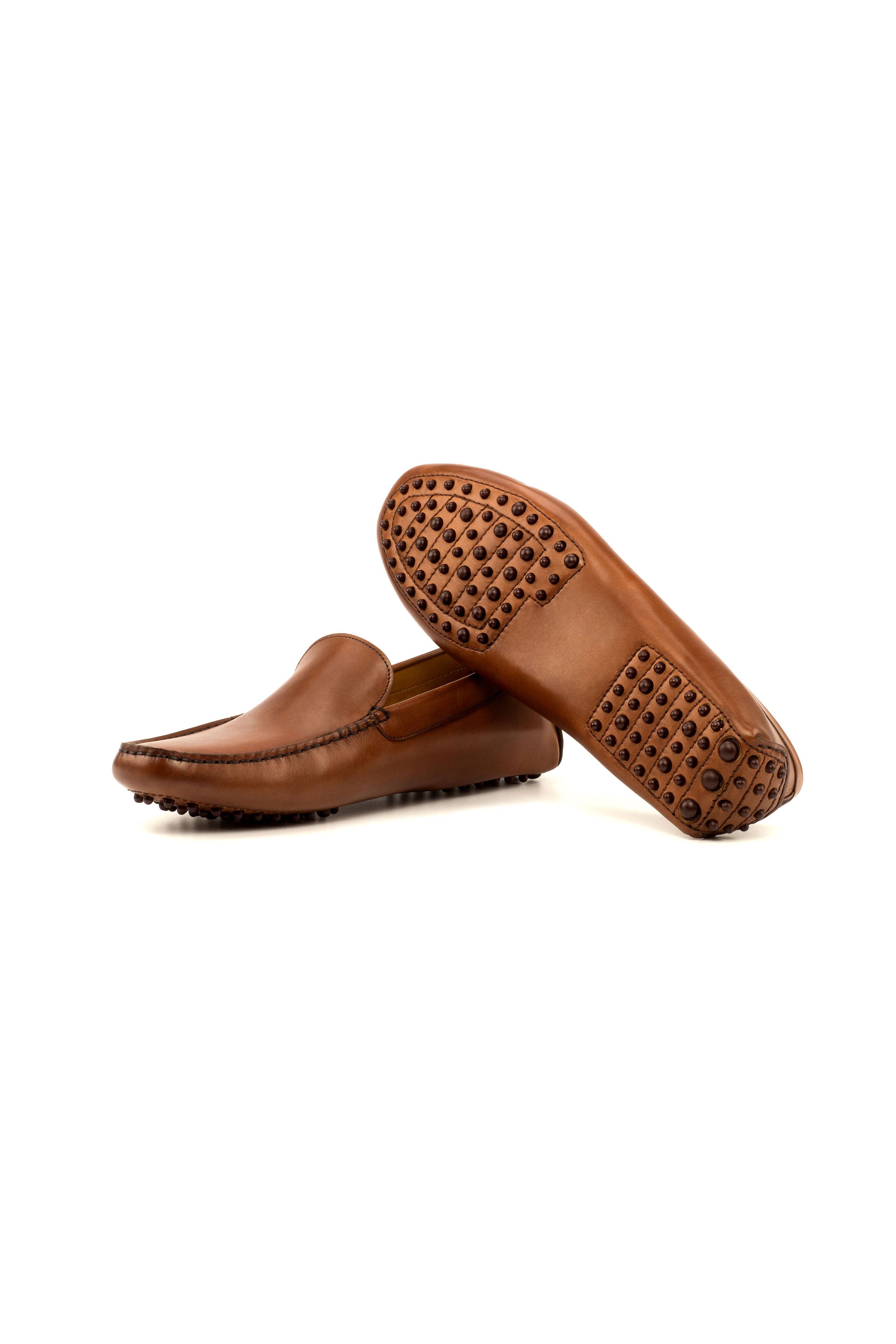 Med Brown Painted Calf + Brown Gommino Drivers