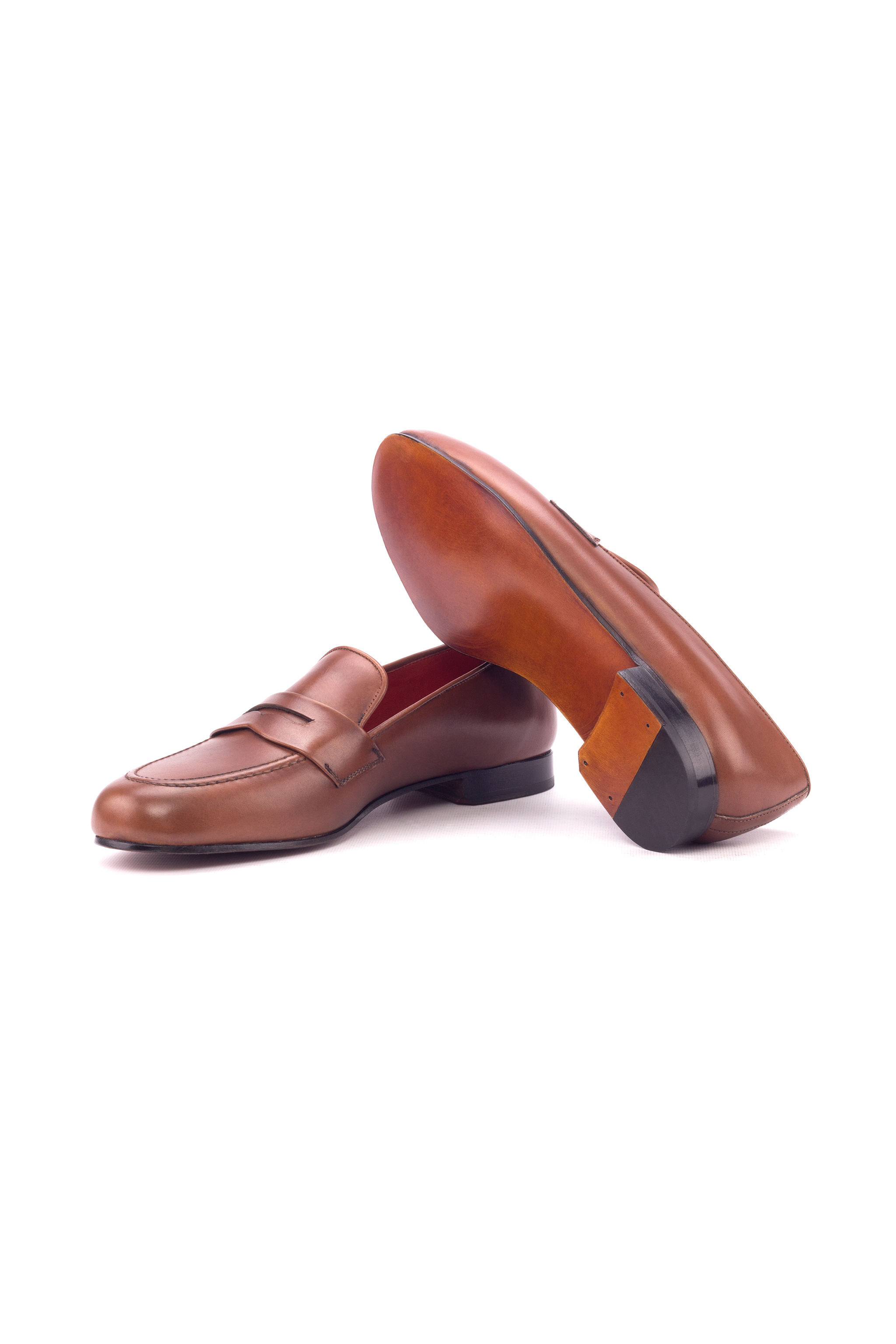Med Brown Painted Calf Wellington Slipper