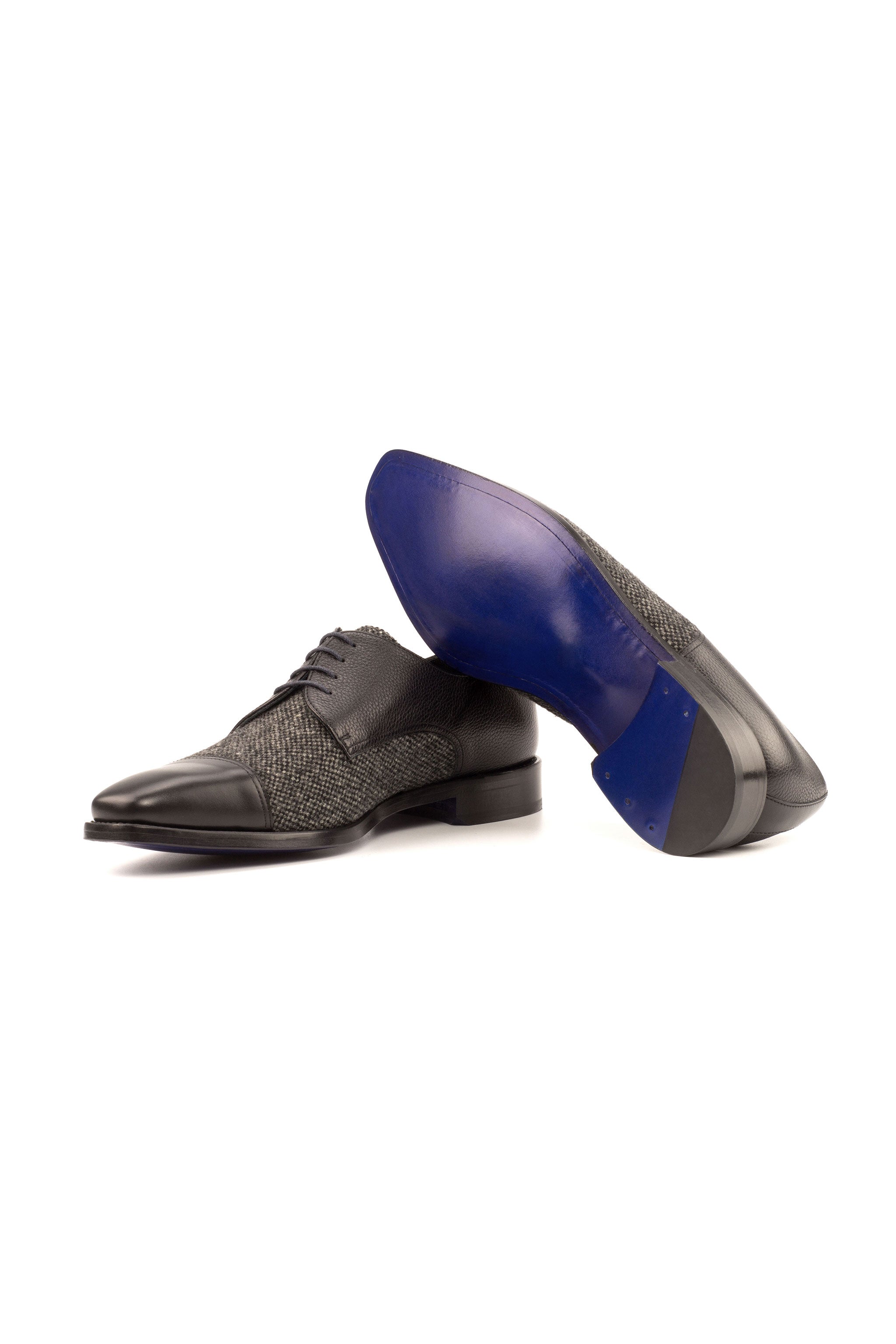 Nailhead Sartorial + Black Box Calf + Black Painted Full Grain Derby