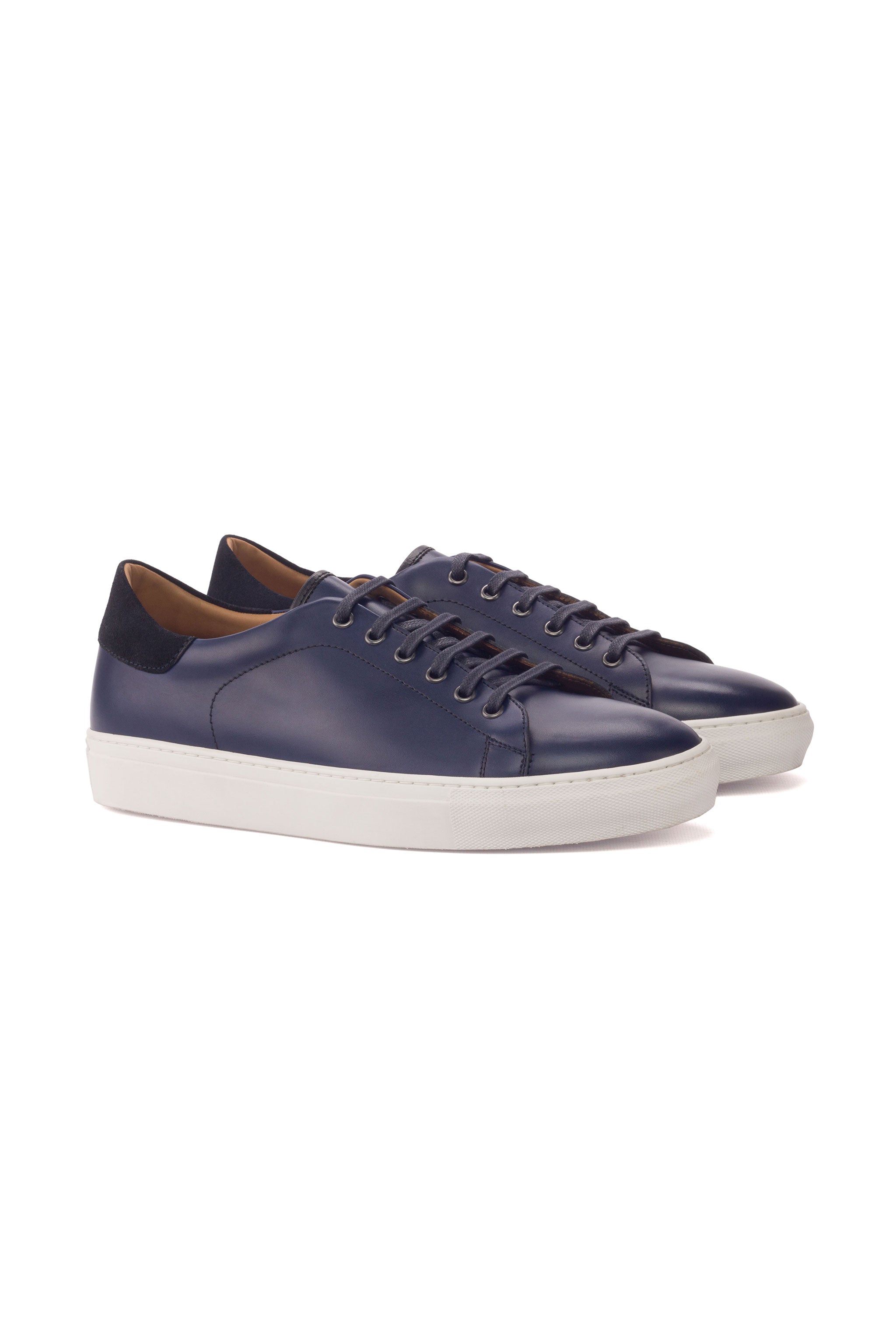 Navy Box Calf + Navy Lux Suede Trainer Sneaker