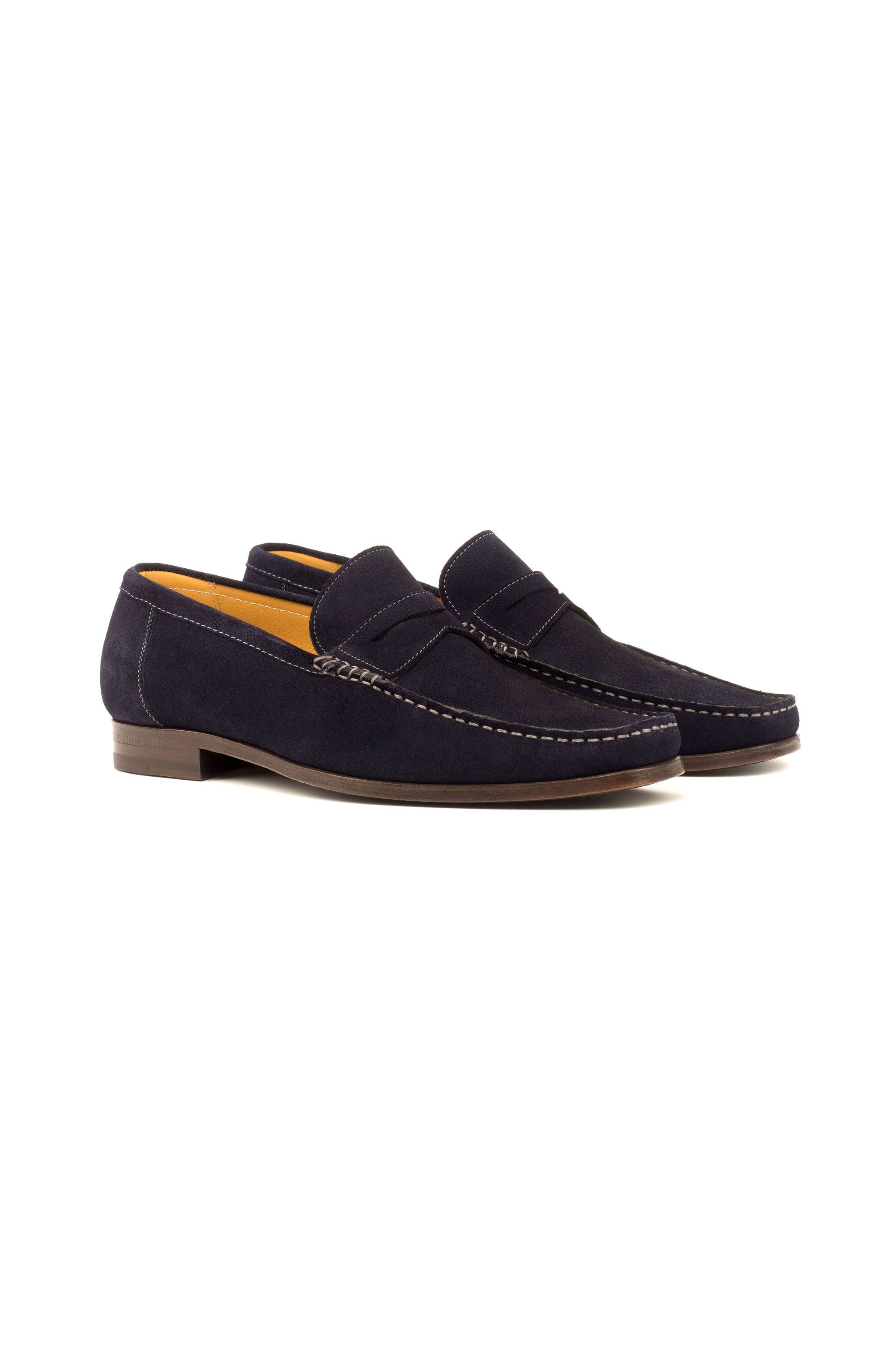 Navy Suede Moccasin